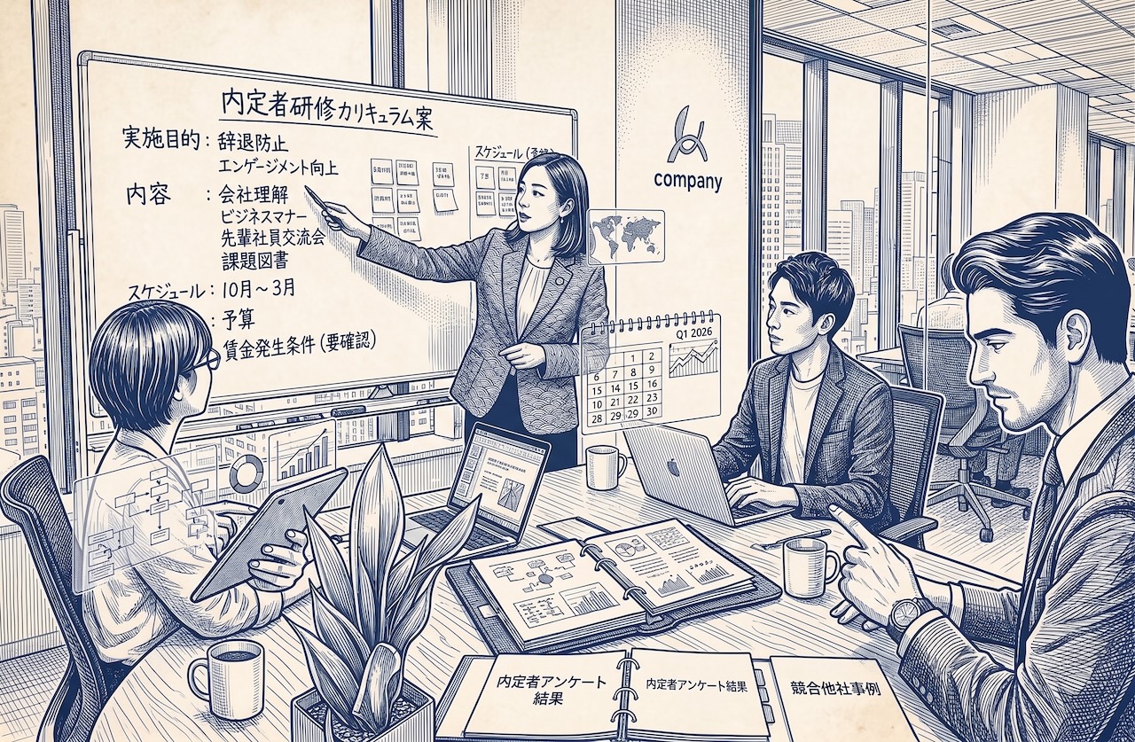 内定者研修とは？賃金が発生する条件と、辞退防止に効く範囲を企業向けに解説