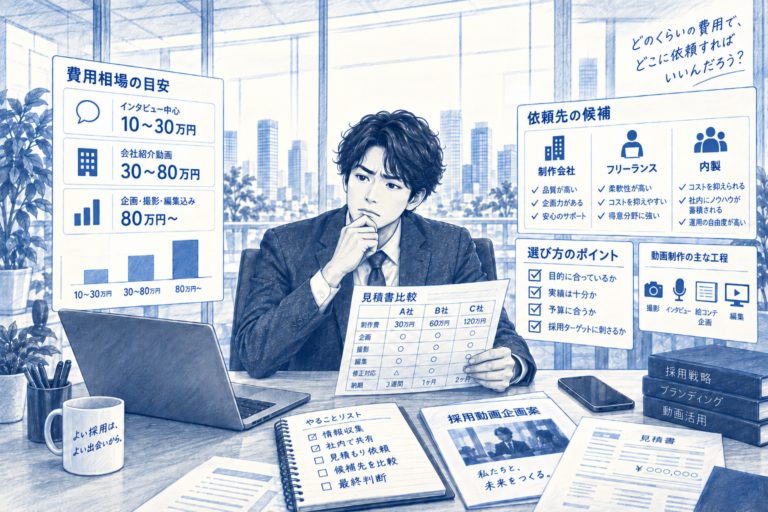 採用動画制作の費用相場と依頼先の選び方｜内製との比較も解説