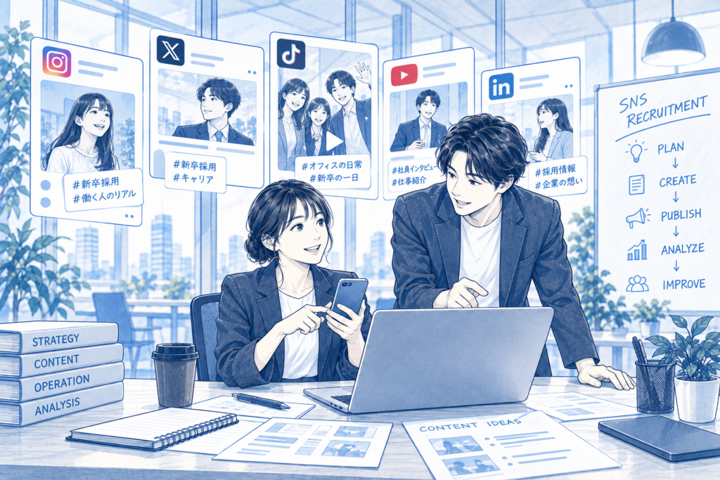 新卒採用でのSNS活用ガイド|媒体別の特徴・始め方・運用のコツ